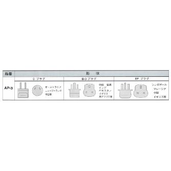 スワロー電機（株） 海外・諸外国用変換プラグ 海外・諸外国用変換プラグ AP-3