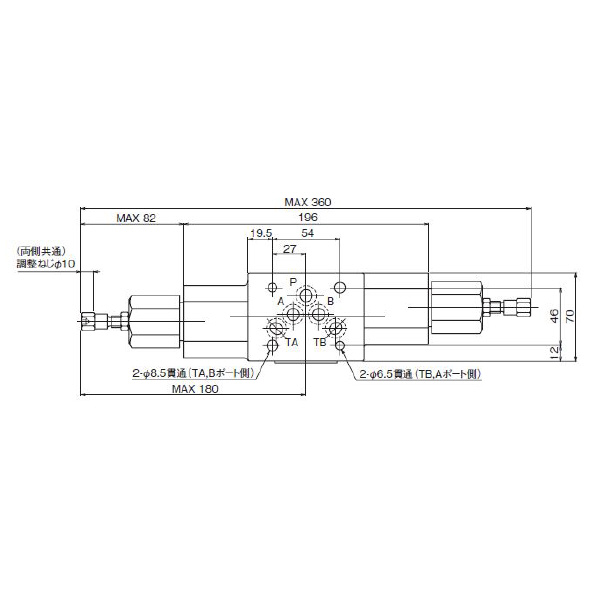 ダイキン工業（株） モジュラースタック形ブレーキ弁 MB モジュラースタック形ブレーキ弁 MB-03W-1-45