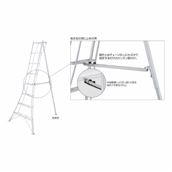 長谷川工業（株） 三脚閉じ止め金具 GSC 三脚閉じ止め金具 GSC-90･120･150TDA