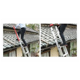 長谷川工業（株） 手がかり棒付き2連はしご ハードルラダー LT2 手がかり棒付き２連はしご　ハードルラダー LT2-59