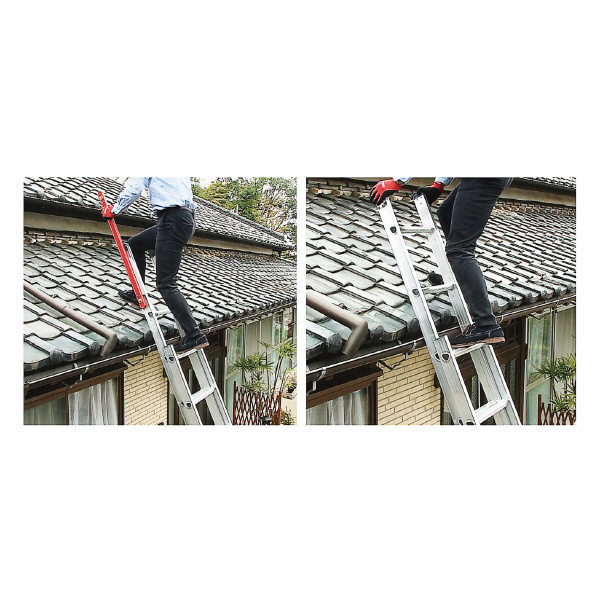 長谷川工業（株） 手がかり棒付き2連はしご ハードルラダー LT2 手がかり棒付き２連はしご　ハードルラダー LT2-59