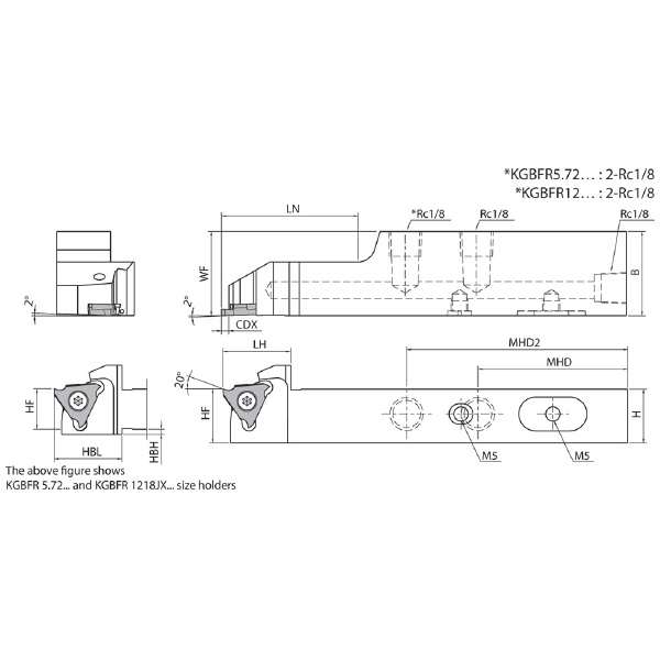 京セラ（株） ホルダ 溝用 KGBF ホルダ　溝用 KGBFR2025JX-16FJCTM