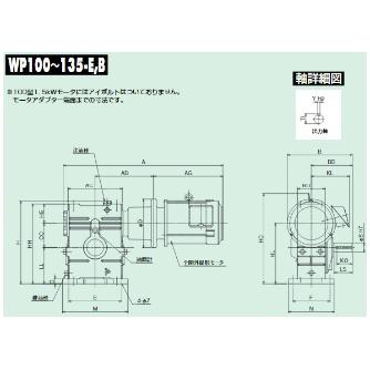 （株）マキシンコー 一段ウォーム減速機Eシリーズ WPーE型 E 一段ウォーム減速機Ｅシリーズ　ＷＰ－Ｅ型 WP100C20E