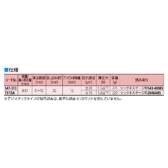 （株）ミツトヨ ダイヤルレンズメータ 7313A/2046AB ダイヤルレンズメータ 7313A ﾀﾞｲﾔﾙﾚﾝｽﾞﾒｰﾀ/2046AB