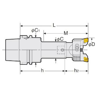 （株）日研工作所 バランスカットボーリングバー HSK-RAC バランスカットボーリングバー HSK100A-RAC100-225E