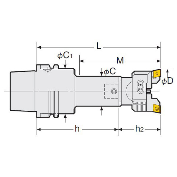 （株）日研工作所 バランスカットボーリングバー HSK-RAC バランスカットボーリングバー HSK100A-RAC100-225E