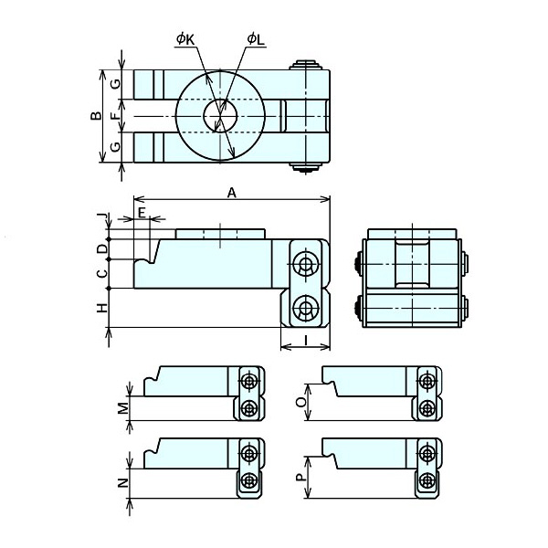 （株）ナベヤ インジェッククランプQ型 ICQ インジェッククランプＱ型 ICQ20