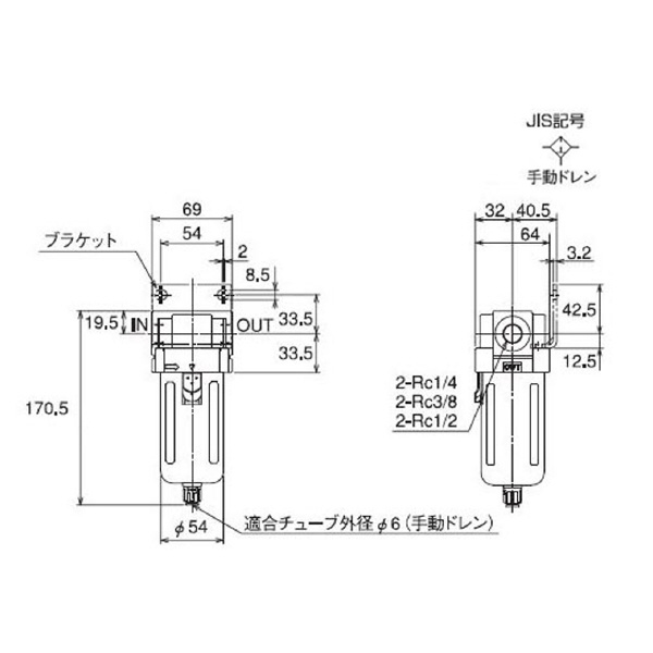 （株）ＴＡＩＹＯ エアフィルタ EAF エアフィルタ EAF2-15