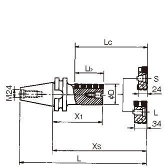 オーエスジー（株） WALTER F2038Cフロントピース用アーバ ミーリングアーバー BT50-FM16.5-174