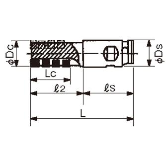 オーエスジー（株） WALTER ポーキュパインカッタコンビネーションシャンクタイプ F2038 ポーキュパインカッタ F2038 50XCN50.8X97