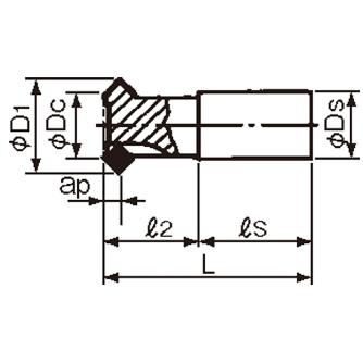 オーエスジー（株） WALTER 面取りカッタストレートシャンクタイプ 面取りカッタ F2032 32XSS32X3