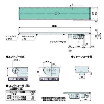 オークラ輸送機（株） ベルコンミニIIIシリーズ DMH15DR350B ベルコンミニⅢシリーズ DMH15DR350B02R03Y