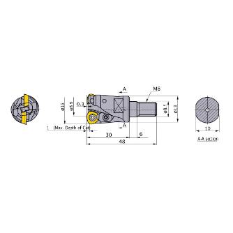 三菱マテリアル（株） カッタ 多機能用(スクリューインタイプ) AJX カッタ　多機能用（スクリューインタイプ） AJX06R162AM0830