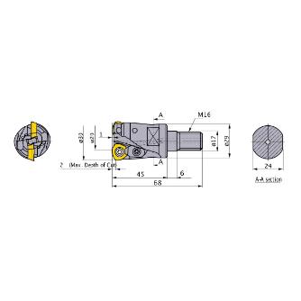 三菱マテリアル（株） カッタ 多機能用(スクリューインタイプ) AJX カッタ　多機能用（スクリューインタイプ） AJX09R303AM1645