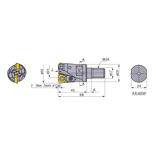 三菱マテリアル（株） カッタ 多機能用(スクリューインタイプ) AJX カッタ　多機能用（スクリューインタイプ） AJX09R303AM1645