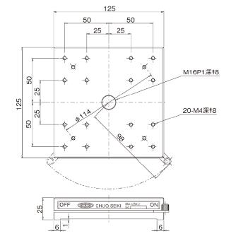中央精機（株） レバー式マグネットスタンド BM レバー式マグネットスタンド BM-125K-2