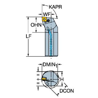 サンドビック（株） T-MaxP ボーリングバイト A32T-PCLN Ｔ－ＭａｘＰ　ボーリングバイト　【Ｆ】 A32T-PCLNL 12