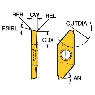 サンドビック（株） コロカットXS チップ 【C】 MAC コロカットＸＳ　チップ　【Ｃ】 MACL 3 100-L 1105