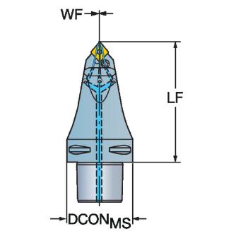 サンドビック（株） TーMaxP カッティングヘッド 【F】 C5-PCMN Ｔ－ＭａｘＰ　カッティングヘッド　【Ｆ】 C5-PCMNN-00115-12HP