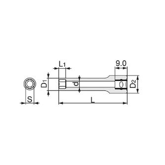 ＴＯＮＥ（株） ディープソケット(6角)(インチサイズ) 2SB ディープソケット 2SB-05L