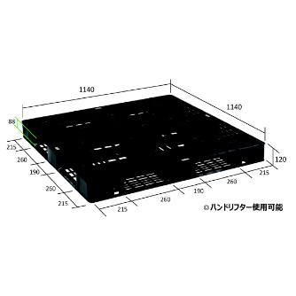 日本プラパレット（株） パレット フック付(8箇所) EXA パレット　フック付（８箇所） EXA-114114 ﾌﾞﾗﾂｸ