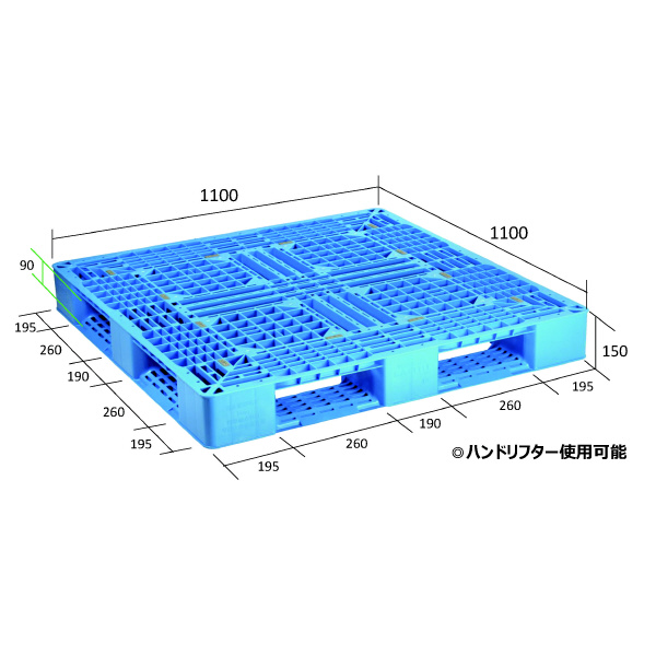 日本プラパレット（株） パレット LA パレット LA-1111 ﾌﾞﾙ-