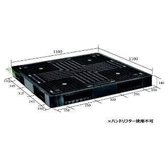 日本プラパレット（株） パレット FM パレット FM-1111RR ﾌﾞﾗﾂｸ