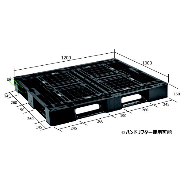 日本プラパレット（株） パレット SLB パレット SLB-1210RR ﾌﾞﾗﾂｸ