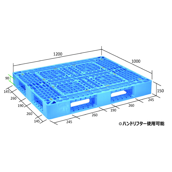 日本プラパレット（株） パレット LA パレット LA-1210 ﾌﾞﾙ-