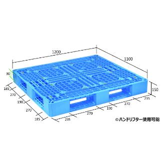 日本プラパレット（株） パレット LA パレット LA-1211 ﾌﾞﾙ-