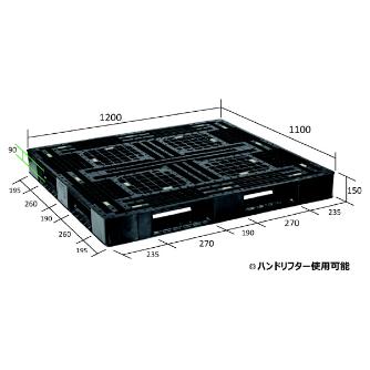 日本プラパレット（株） パレット FA パレット FA-1211RR ﾌﾞﾗﾂｸ