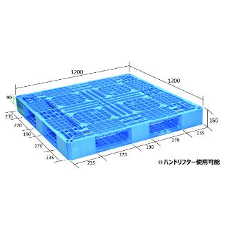 日本プラパレット（株） パレット LA パレット LA-1212 ﾌﾞﾙ-