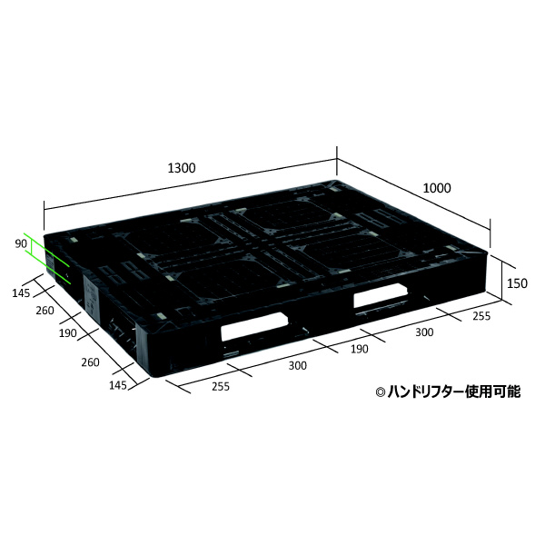 日本プラパレット（株） パレット LA パレット LA-1310RR ﾌﾞﾗﾂｸ