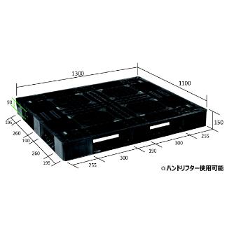 日本プラパレット（株） パレット LA パレット LA-1311RR ﾌﾞﾗﾂｸ