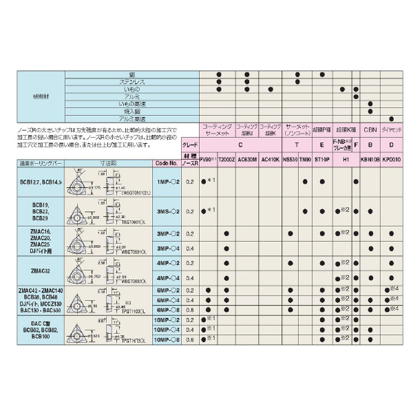 （株）日研工作所 インサートチップ 3MS インサートチップ 3MS-F2-NB H1