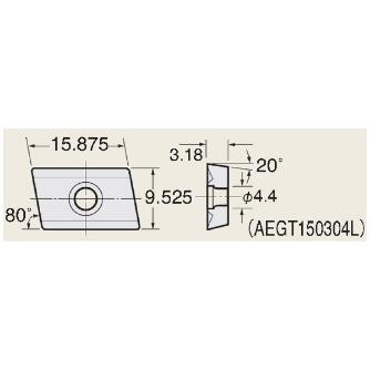 （株）日研工作所 インサートチップ AEG インサートチップ AEG16-F1 KW10