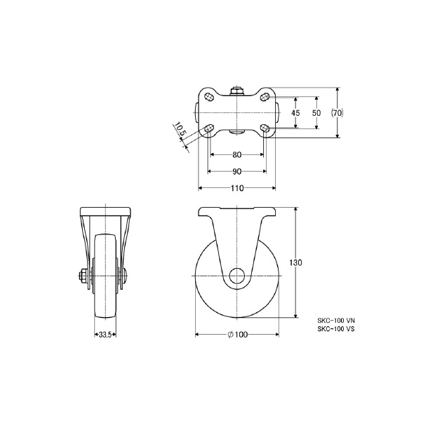（株）ナンシン 汎用キャスター SKC 汎用キャスター SKC-100 VN