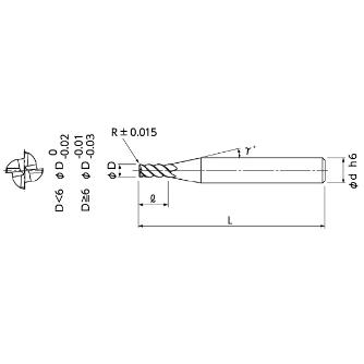 日進工具（株） 無限コーティングプレミアム パワーラジアスエンドミル MSXH440R 無限Ｐ　パワーラジアスエンドミル MSXH440R 12XR1