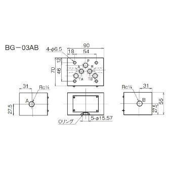 ダイキン工業（株） 圧力取出用ブロック BG 圧力取出用ブロック BG-03AB-40