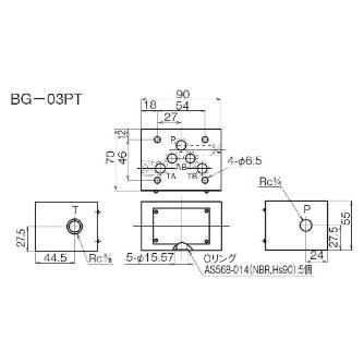 ダイキン工業（株） 圧力取出用ブロック BG 圧力取出用ブロック BG-03PT-40-70