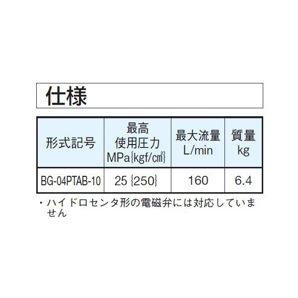 ダイキン工業（株） 圧力取出用ブロック BG 圧力取出用ブロック BG-04PTAB-10