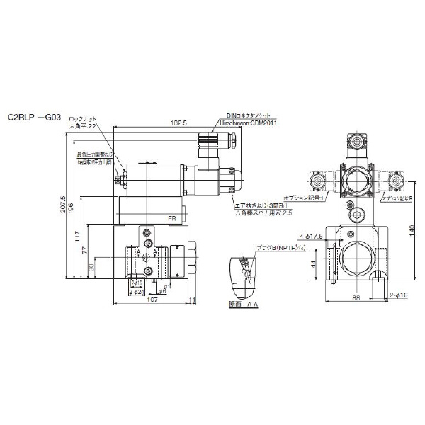 ダイキン工業（株） C2形電磁比例低圧リリーフ弁 C2RLP-G Ｃ２形電磁比例低圧リリーフ弁 C2RLP-G03-2-10