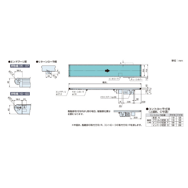 オークラ輸送機（株） ベルコンミニIIIシリーズ DMG25DR100N ベルコンミニⅢシリーズ DMG25DR100N09R04Y