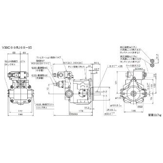 ダイキン工業（株） ピストンポンプ F-V ピストンポンプ F-V38C13RJBX-95