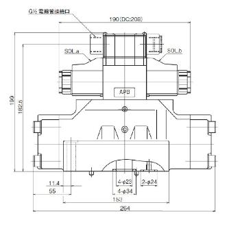 ダイキン工業（株） 電磁パイロット切換弁 H-JS-G 電磁パイロット切換弁 H-JS-G06-4CB-75