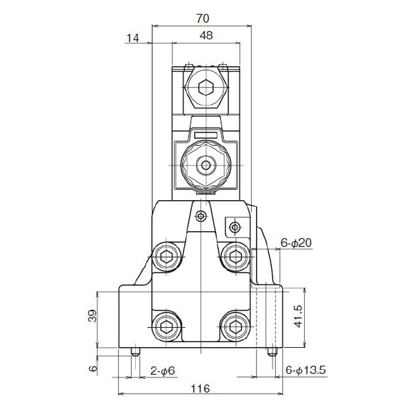 ダイキン工業（株） 電磁パイロット切換弁 H-JS-G 電磁パイロット切換弁 H-JS-G06-4CP-75