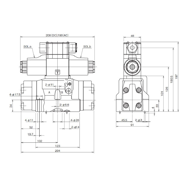 ダイキン工業（株） 電磁パイロット切換弁 H-KSH-G 電磁パイロット切換弁 H-KSH-G04-4CA-20-XN