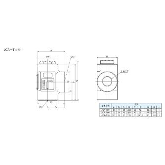 ダイキン工業（株） ライトアングルチェック弁 JCA-T ライトアングルチェック弁 JCA-T06-35-20