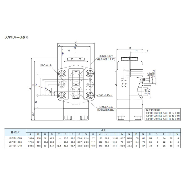 ダイキン工業（株） パイロットチェック弁 JCPD-G パイロットチェック弁 JCPD-G06-50-20-Z