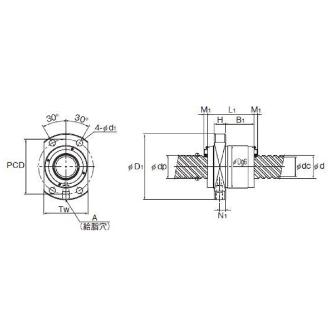 ＴＨＫ（株） ボールネジ ナット WTF ボールネジ　ナット WTF2550-2ZZ NUT